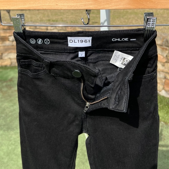 DL 1961 Chloe Skinny Girls' Black Jeans - Picture 8 of 15